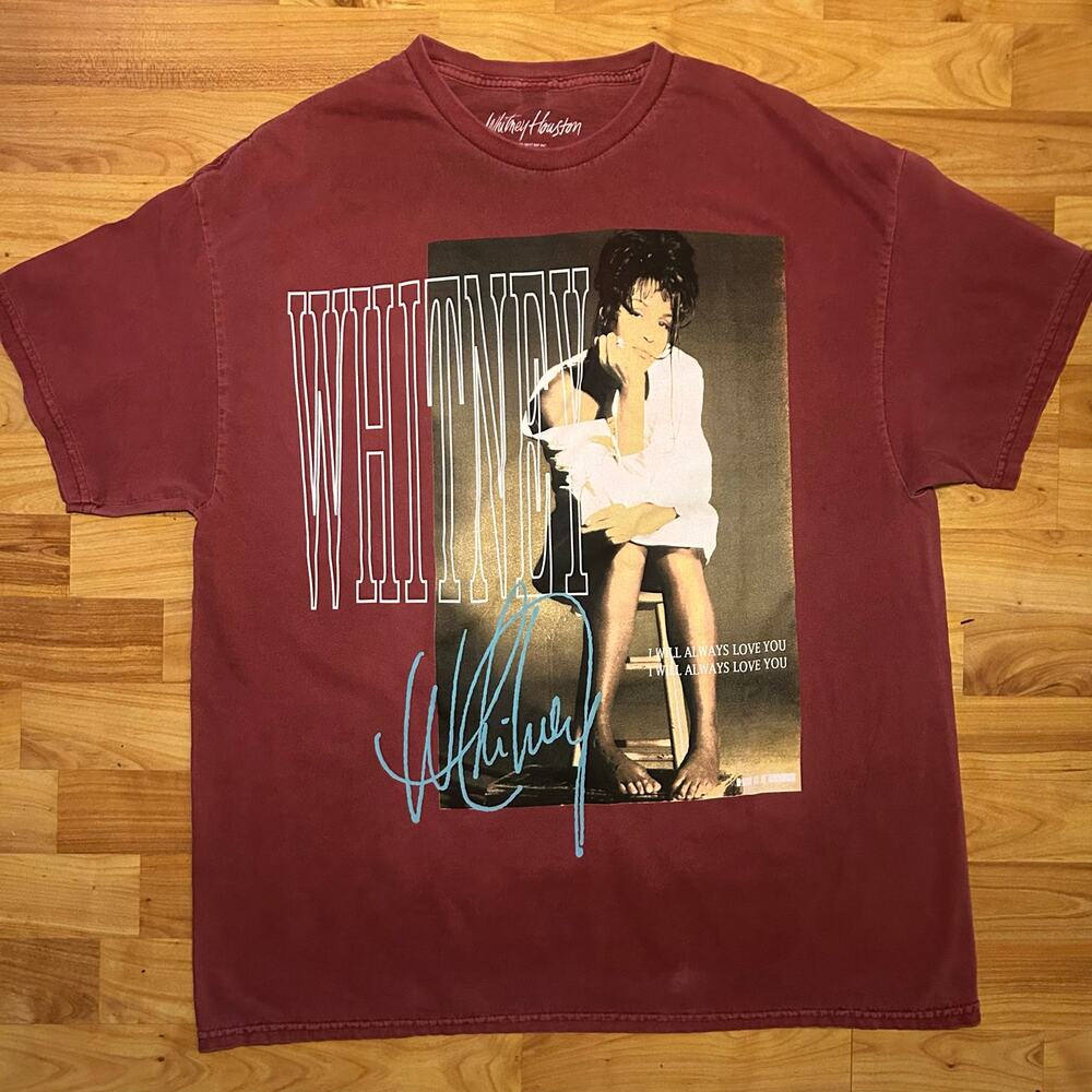 Whitney Houston I Will Always Love You Oversized Graphic T-Shirt